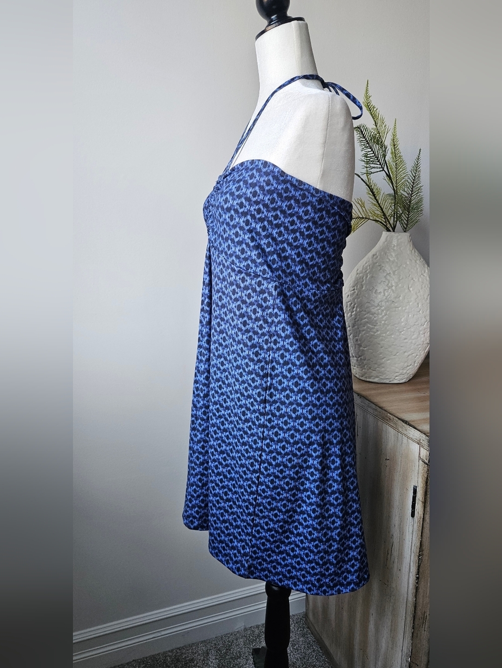 Eddie Bauer Blue Patterned Dress - Picture 6 of 9